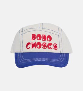Bobo Choses Embroidered Logo Contrasting Brim Cap, Packshot View