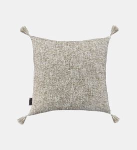 Home Deco and More Carpi Tassel Textured Cushion, Natural, Packshot View
