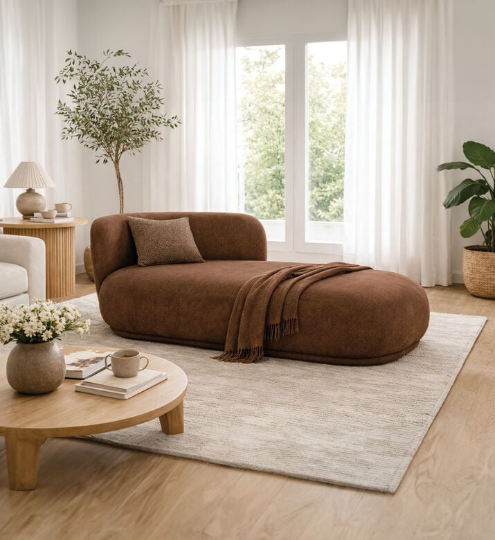 Home Deco and More Lectus Serpentine Lounge Sofa, Grey, Packshot View