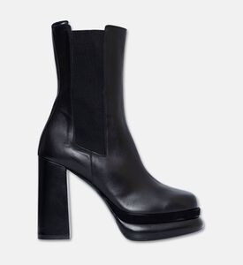 Albano High Platform Heel Suede Boots, Black, Eu-40, Packshot View