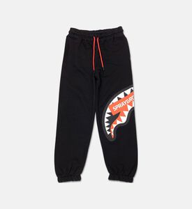 Sprayground Smash Logo Graffiti Script Joggers, Black, 16y, Packshot View