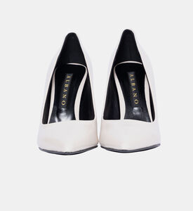 حذاء كلاسيكي بكعب عالٍ جلد