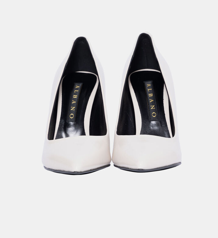 حذاء كلاسيكي بكعب عالٍ جلد حذاء كلاسيكي بكعب عالٍ جلد