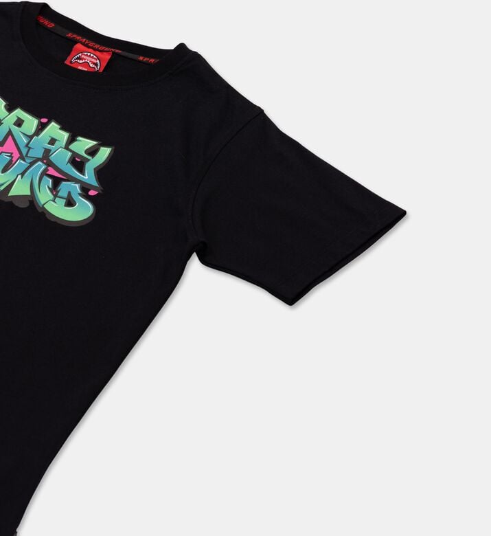 Sprayground Catch Bear Regular T-shirt, Black, 8y, Packshot View