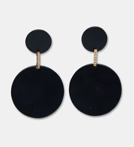 Raife Earrings Circular Black, Packshot View