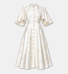 Poca and Poca Jacquard Button-down Flared Dress, Packshot View