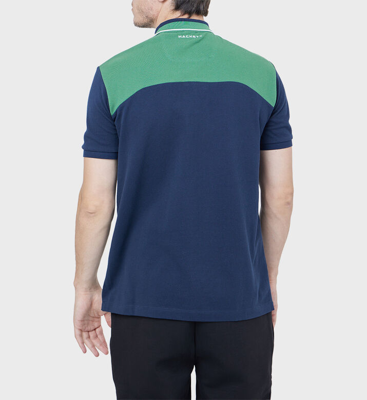 Cotton Colour Block Design Polo Shirt