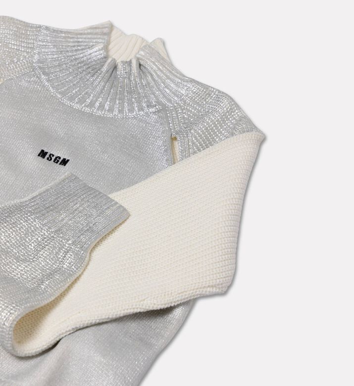 MSGM Ribbed Mock-neck Sweater, Packshot View