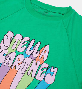 تيشيرت بطبعة لوغو متعدد الألوان