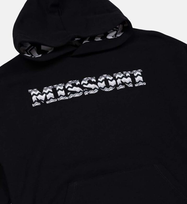 Cotton Zigzag Logo-print Hoodie