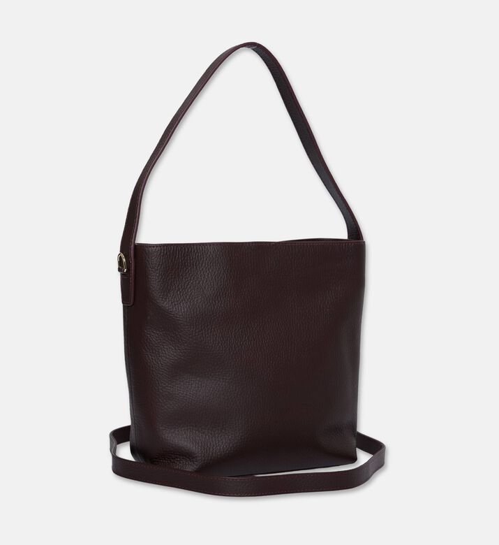 Maya.M Constructed Bucket Bag, Burgundy, Packshot View