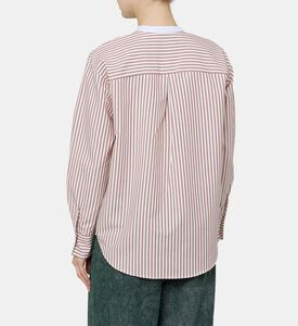 قميص أوكسفورد مخطط من مزيج قطن