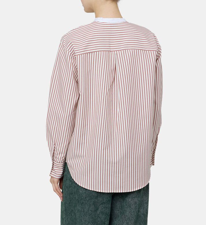 قميص أوكسفورد مخطط من مزيج قطن