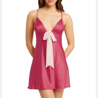 Aurora Satin Front Bow Chemise
