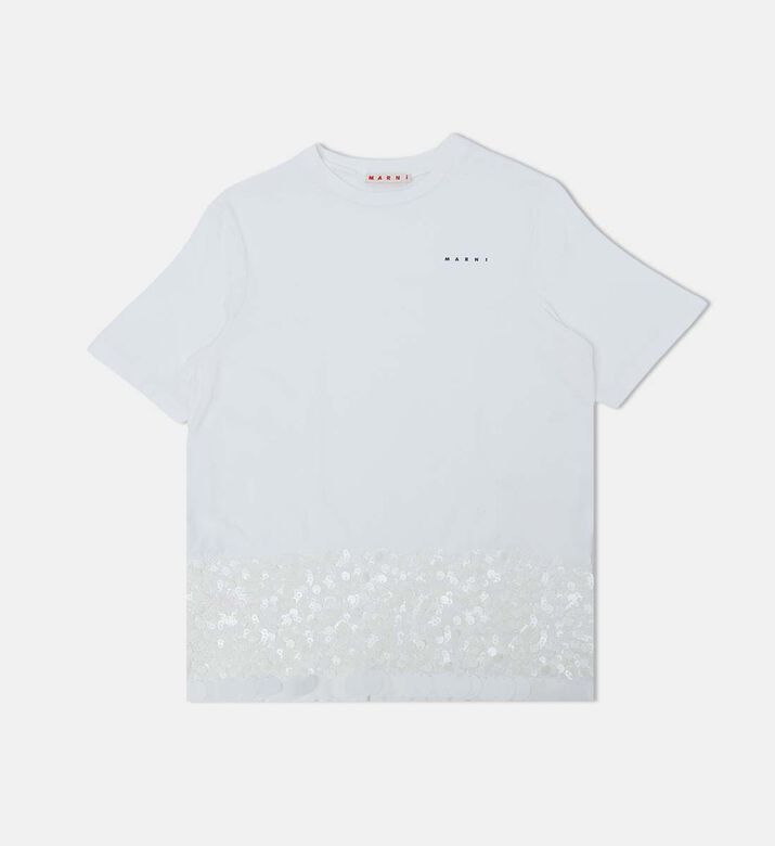 Sequin-embellished T-shirt