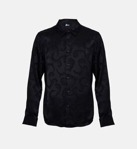 قميص مطبوع بريش على كامله