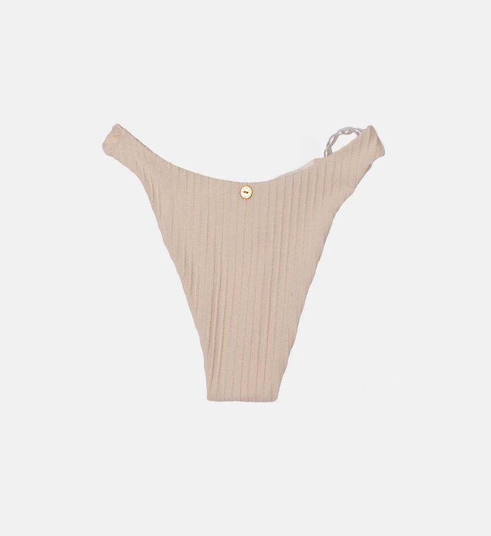 قطعة بيكيني سفلية مضلعة بحلقة قطعة بيكيني سفلية مضلعة بحلقة