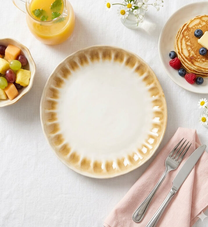 Home Deco and More Stoneware Organic-shape Desert Plate, Packshot View