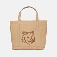 Canvas Tote Bag With Fox Head