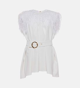 Poca and Poca Belted Feather Mini Blouse, Packshot View