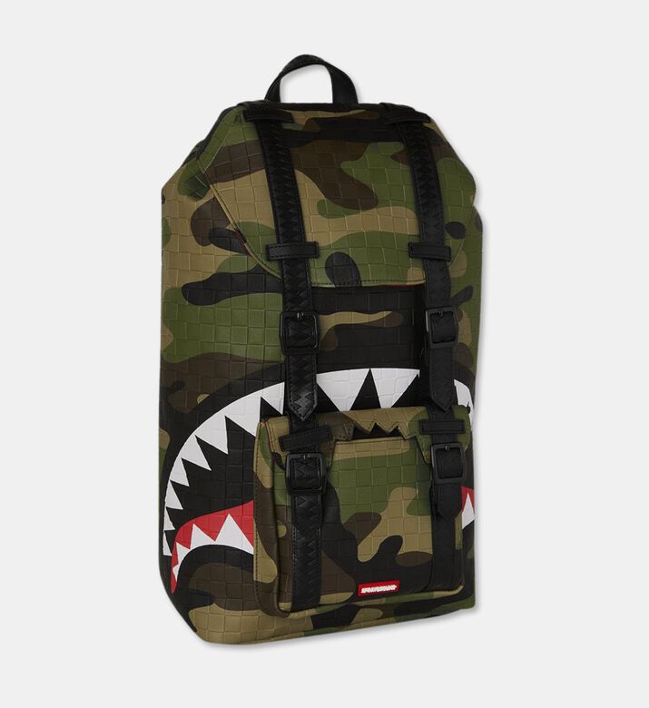 Sprayground Woodland Camo Checkered Hills Backpack, Packshot View