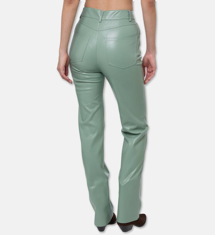 Nanushka Jacoba Faux Leather Wide-leg Trousers, Model View