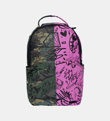 Split Pink Camo Backpack