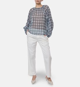 Samsoe Savira Checked Blouse, Model View