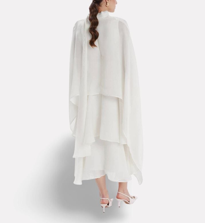 Poca and Poca Multi-tiered Angel Sleeves Dress, Model View