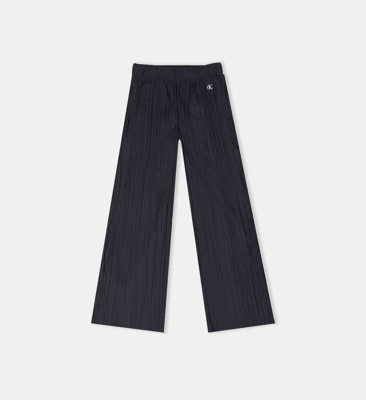 Wide Leg Plisse Sweatpants
