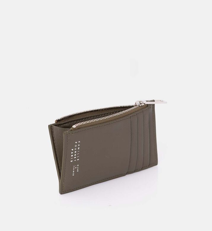 Camille Fournet Alligator Calf Leather Wallet, Khaki, Packshot View
