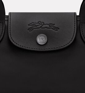 Longchamp Compact Leather Shoulder Bag, Black, Packshot View