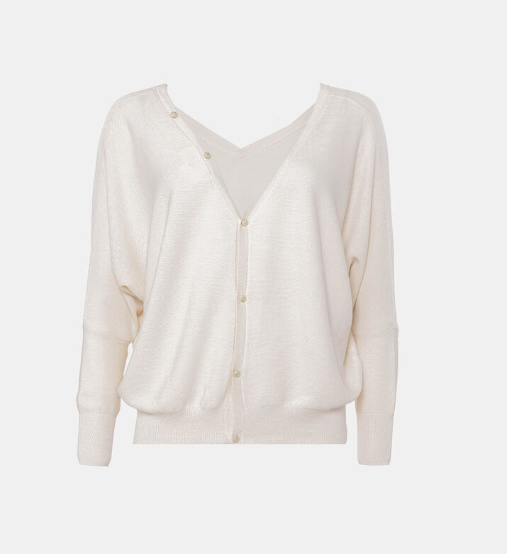 Open-back V-neck Cardigan Open-back V-neck Cardigan