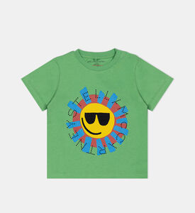 تيشيرت قطن بطبعة لوغو شمس