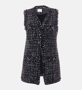 Weill Tweed Sleeveless V-neck Vest, Packshot View