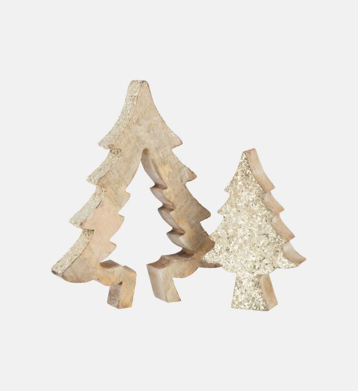 Mango Wood Glitter Christmas Tree