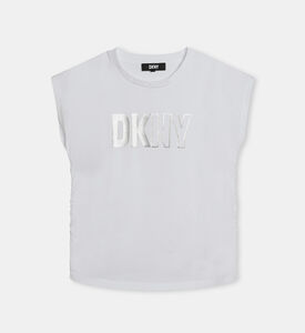 تيشيرت بطبعة لوغو لامع