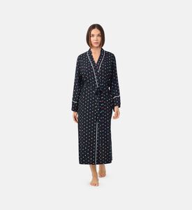 Contrasted Piping Side Slits Robe