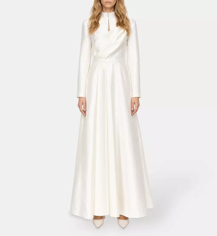 L Atelier Du Luxe Mikado Taffeta Gown, Model View