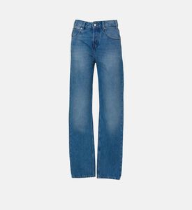 بنطال جينز عريض الساقين بخمسة جيوب