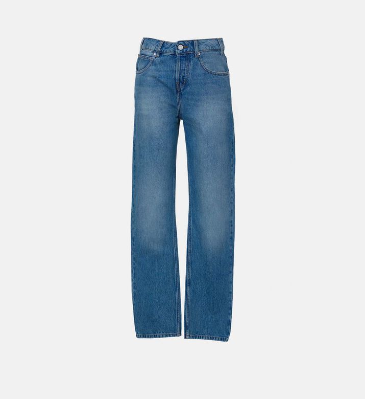 بنطال جينز عريض الساقين بخمسة جيوب