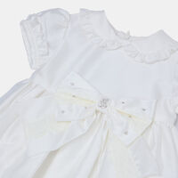 Rhinestones Collared Flared Dress