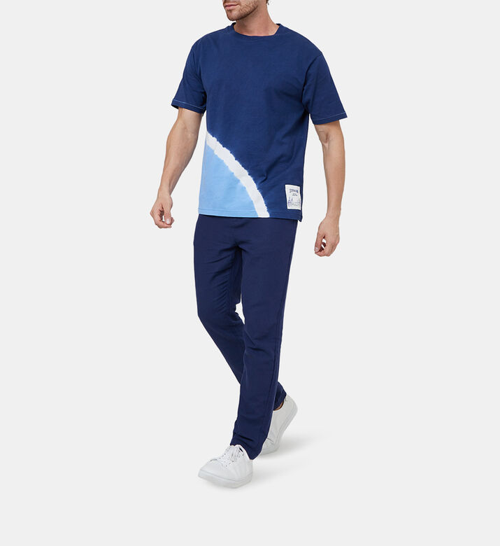 Cotton Placed Tie-dye T-shirt