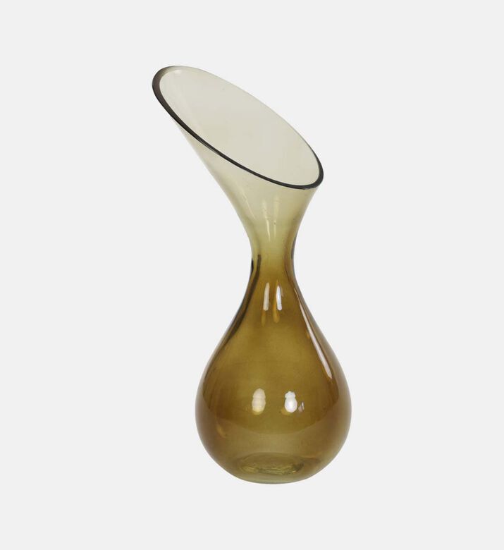 Light and Living Herley Glass Calla Lily Vase, Yellow, 16x33-cm, Packshot View