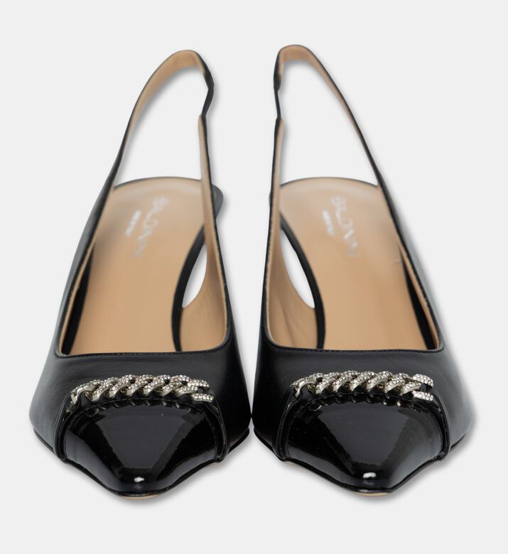 Baldinini Metal-detail Slingback Heels, Black, Eu-37, Packshot View