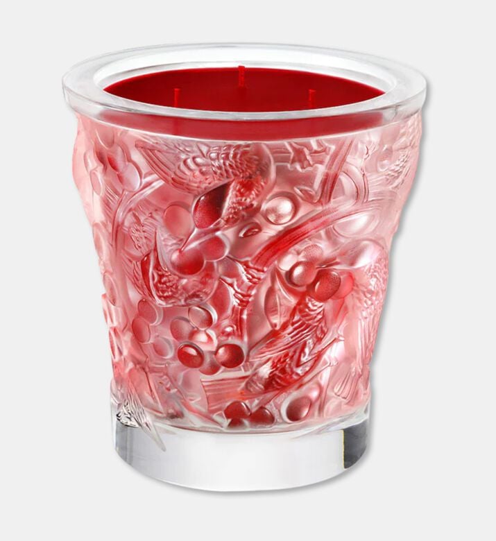 Lalique Crystal Candle Vase Merles, Packshot View