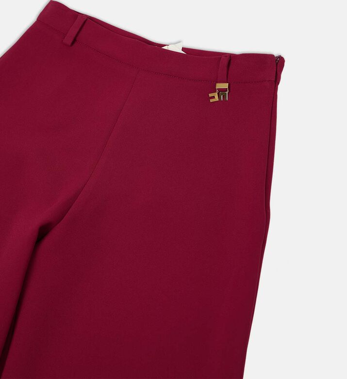 Side Zip Closure Wide-leg Pants