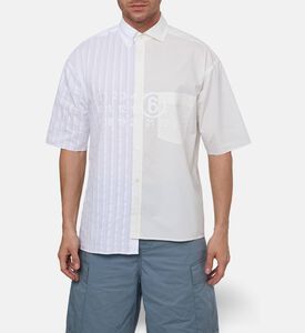 MM6 Stripe-print Button Closure Shirt, Model View