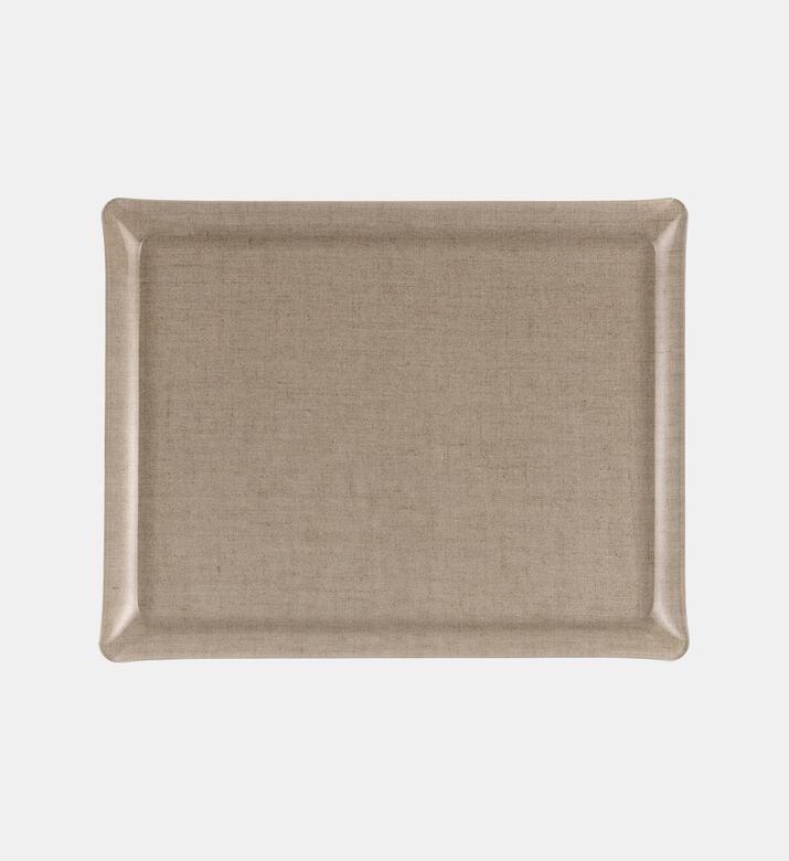 Linen Tan Rimmed Acrylic Tray