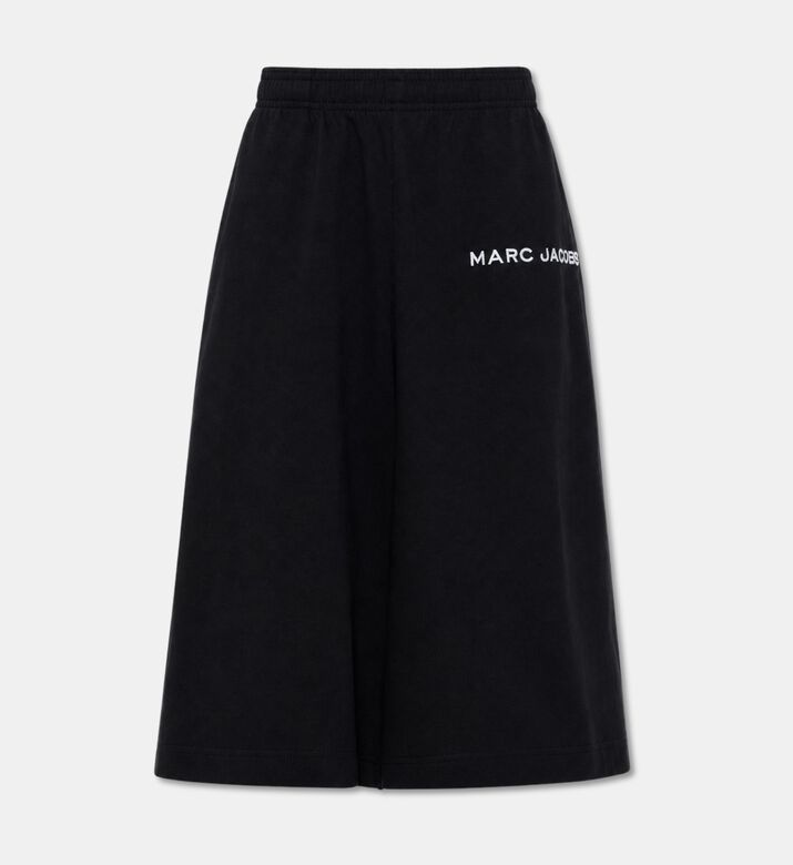 Marc Jacobs Logo Embroidered Jersey Shorts, Black, L, Packshot View